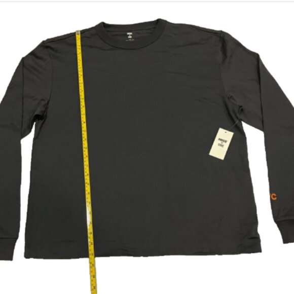 Mode of One Mens Liberty Long Sleeve Relaxed Fit Tshirt iEbony Grey M - Picture 8 of 8